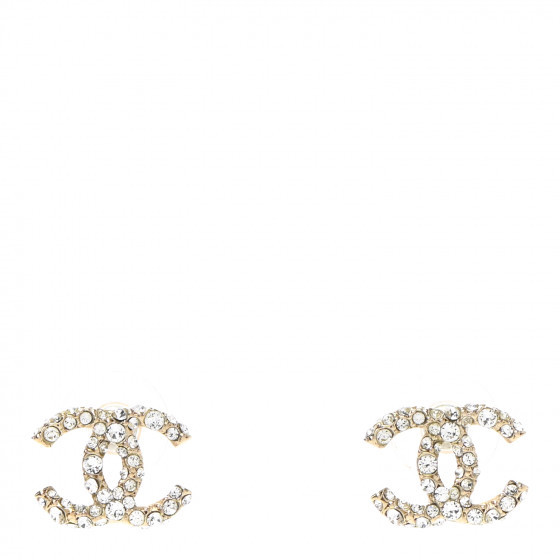 CHANEL Crystal CC Earrings Gold | FASHIONPHILE | FASHIONPHILE (US)