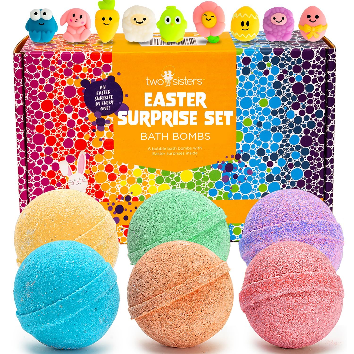 Easter Bath Bombs for Kids with Surprise Squishy Toy Inside (6 Pack) - Easter Basket Stuffers, Re... | Amazon (US)