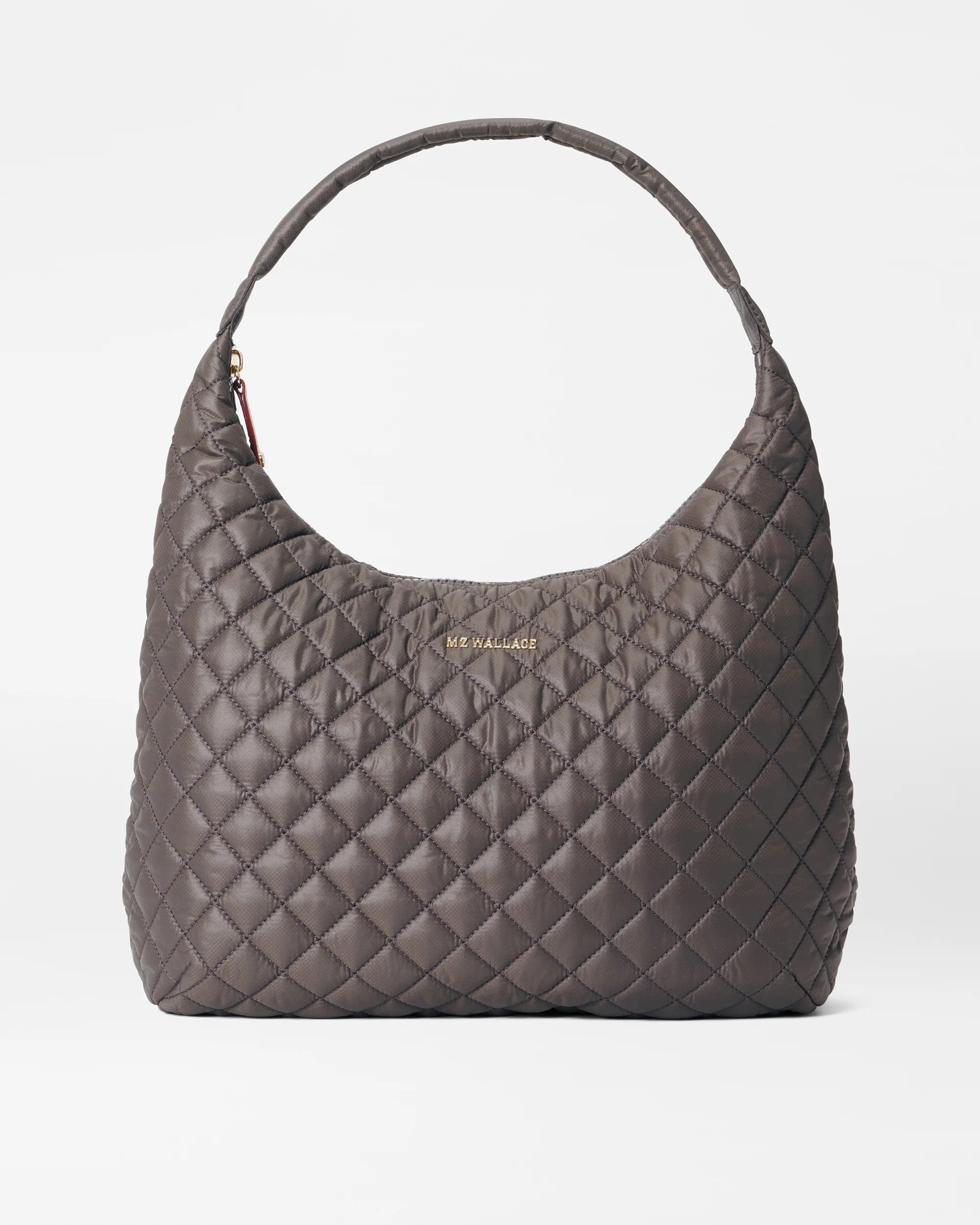 Large Metro Nylon Shoulder Bag in Magnet | MZ Wallace | MZ Wallace