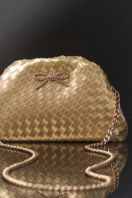 The Frankie Mini Clutch: Woven Bow Edition | Anthropologie (US)