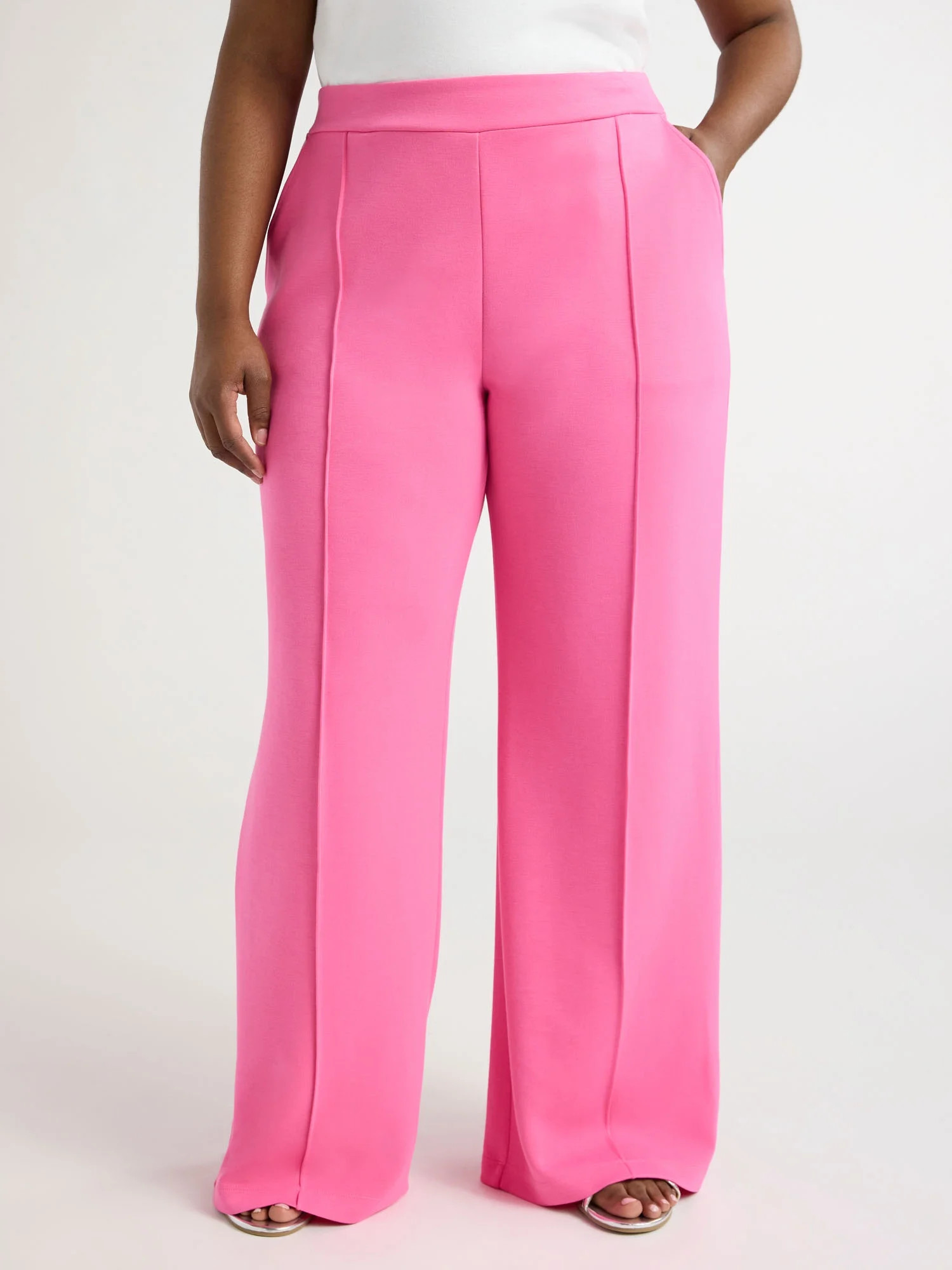 Scoop Women's and Women's Plus Ultimate ScubaKnit Trouser Pants, Sizes XS-4X | Walmart (US)