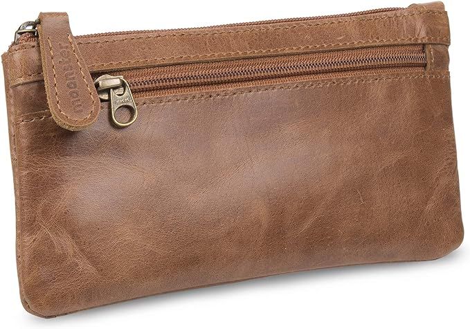 Leather Pencil Case - Beautifully Handcrafted Zippered Pouch That’s Made To Last - Elegant, Pra... | Amazon (US)