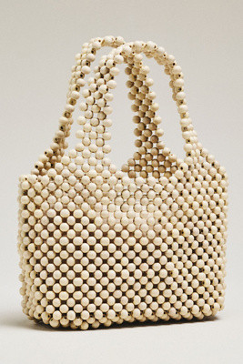 The Sonia Wood Bead Mini Slouchy Tote Bag | Anthropologie (US)