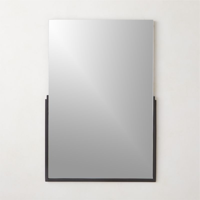 Mimi Rectangular Black Modern Wall Mirror 24"x36" + Reviews | CB2 | CB2