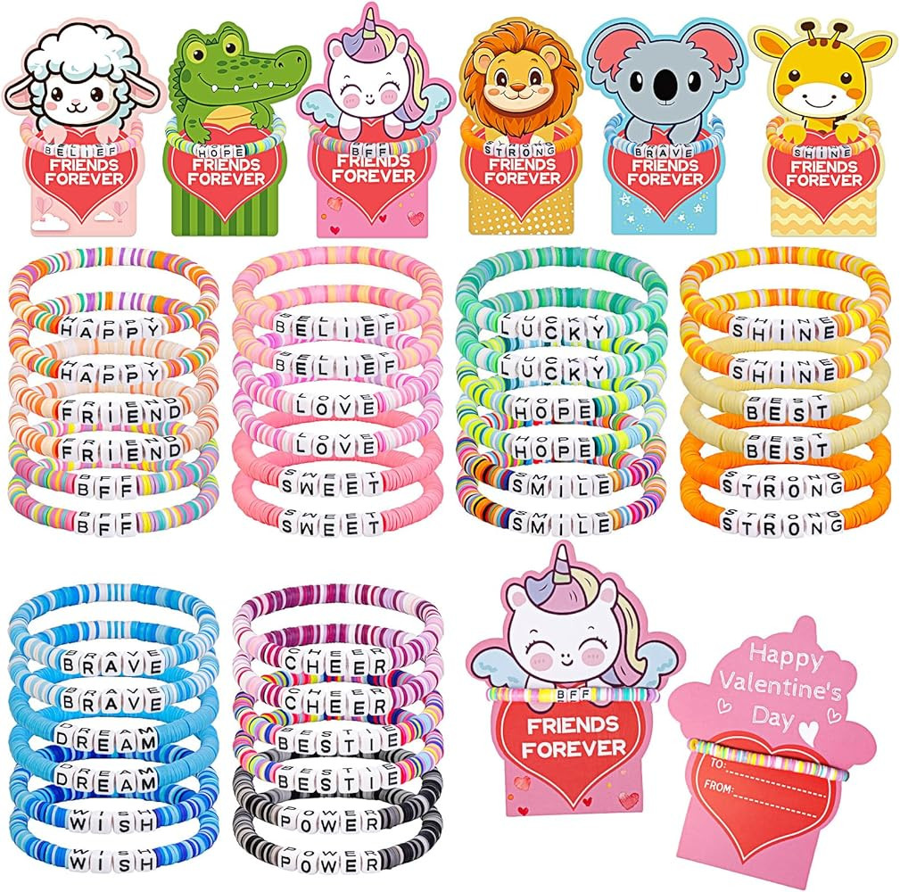 LUYI 32 Pcs Preppy Jewelry Bracelets for Women Clay Bead Colorful Surfer Heishi Bracelet Set Stac... | Amazon (US)