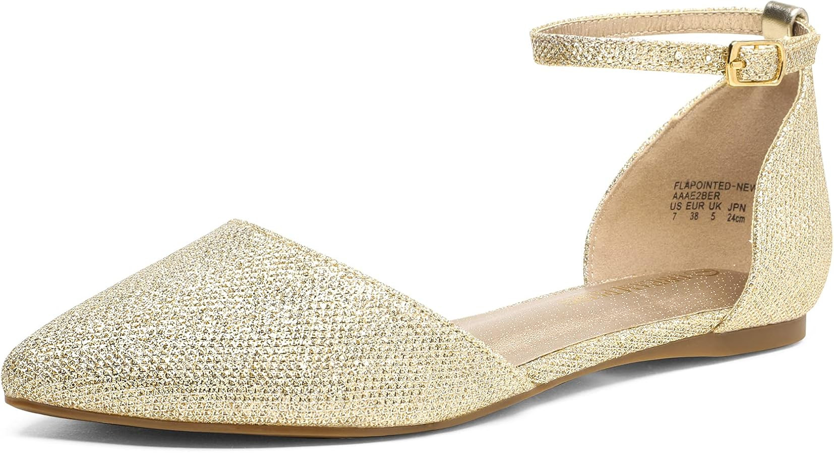 DREAM PAIRS Flapointed Women's Casual D'Orsay Pointed Plain Ballet Comfort Soft Slip On Flats Sho... | Amazon (US)