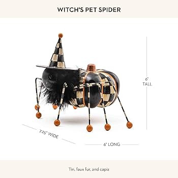 MACKENZIE-CHILDS Witch’s Pet Spider Figure, Halloween Spider Decor, Indoor Halloween Decoration... | Amazon (US)