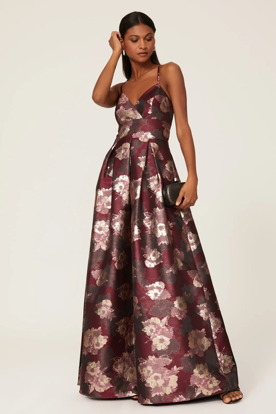 Hutch Merlot Floral Gown | Rent the Runway
