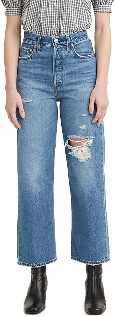 Levi's Women's Premium Ribcage Straight Ankle Jeans | Amazon (US)