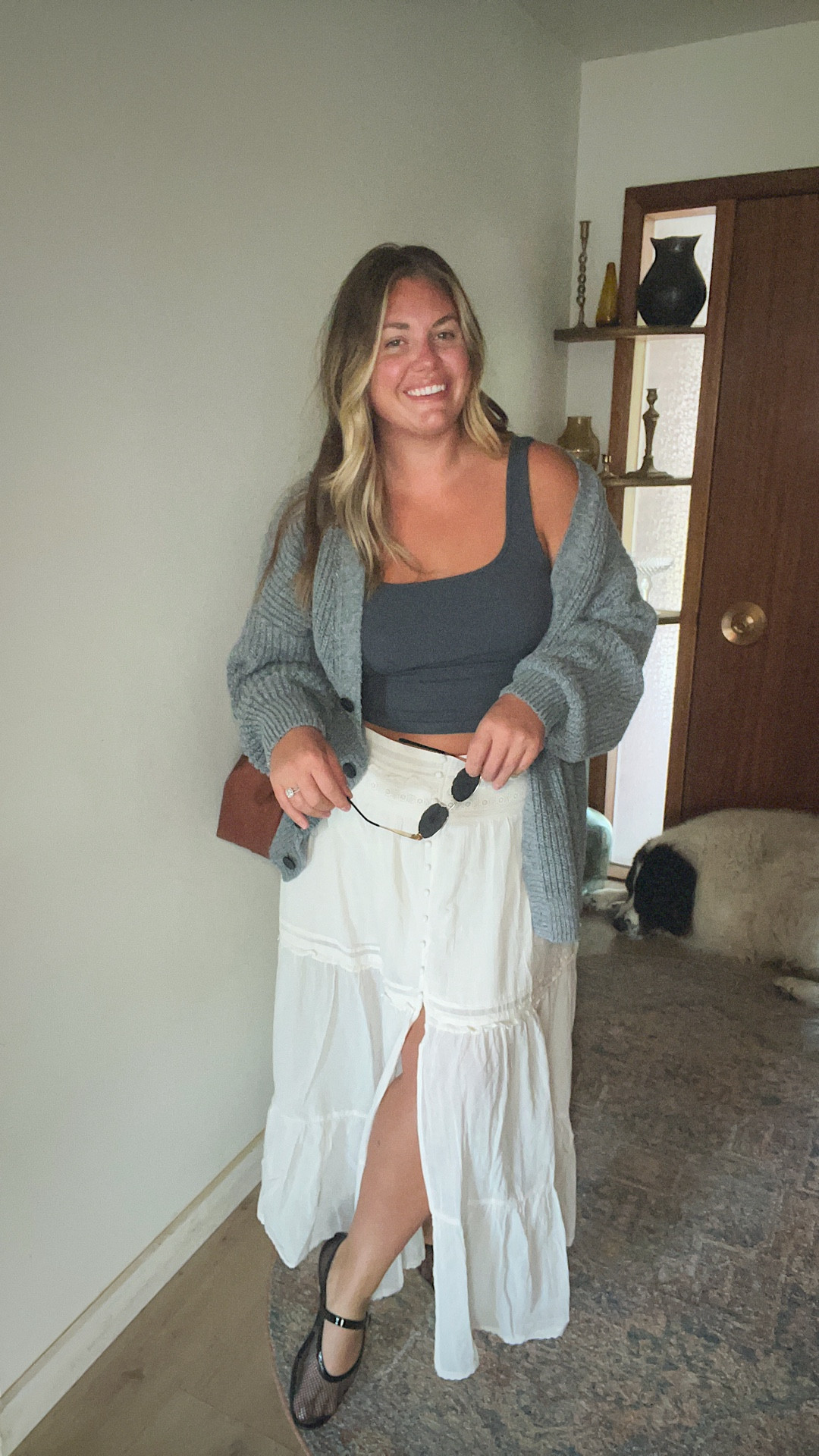 Love this maxi skirt so much! It’s perfect for the end of summer plus it will be the perfect addition to your fall wardrobe. Think boots, jackets, chunky sweaters for fall! It runs tts, but size down if in between. 

#LTKStyleTip #LTKSeasonal #LTKMidsize