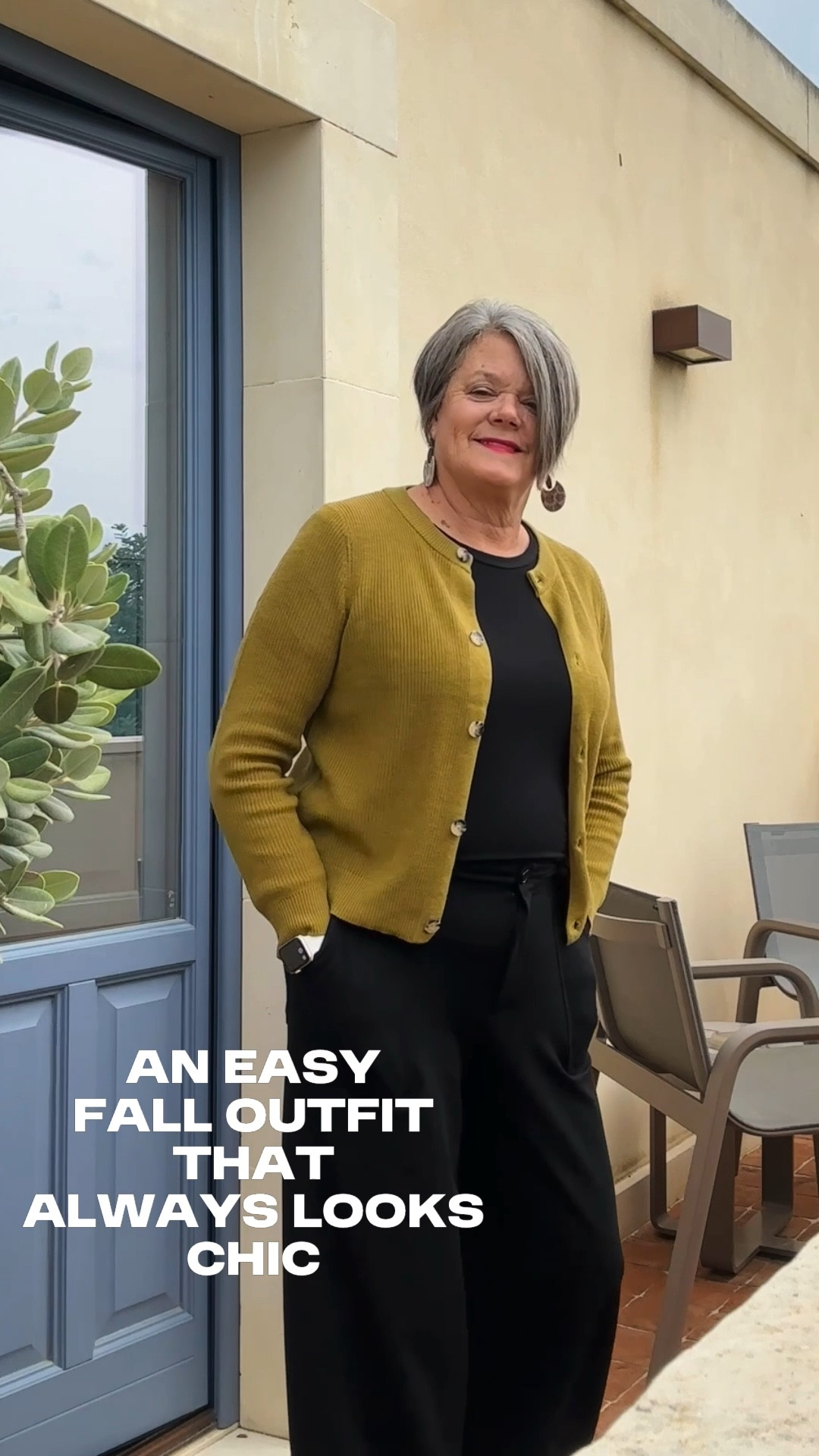 🍂 Fall outfit favorite 🍂
Black wide leg pants + a simple black tee + a cozy mustard cardigan = instant chic.
I love how this combo gives a polished look without trying too hard. Perfect for travel days, lunch with friends, or a casual evening out.

👖 Pants – wide leg and comfy
🖤 Tee – classic layering piece
🧥 Cardigan – the perfect fall pop of color

#LTKfashion #LTKover50 #midsize #midlifefashion #fallstyle #everydaystyle #classicoutfit #widelegpants #mustardcardigan #chicandcomfy #falloutfitideas #karinskottage

#LTKMidsize #LTKStyleTip