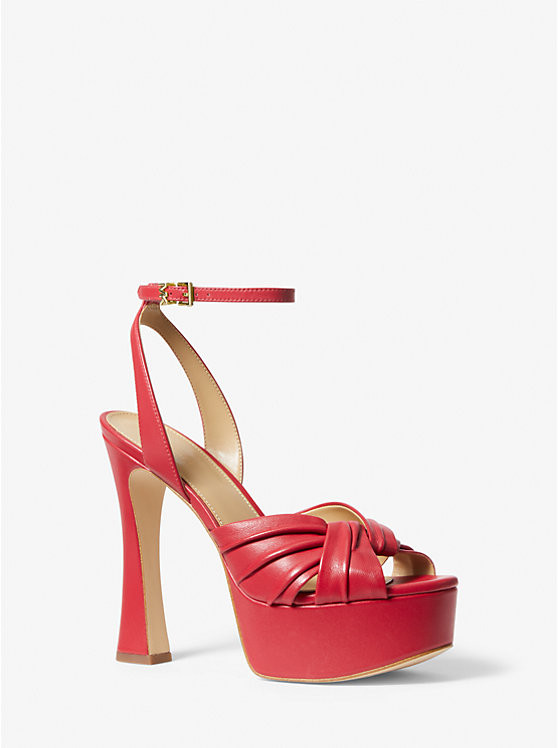 Selena Leather Platform Sandal | Michael Kors US