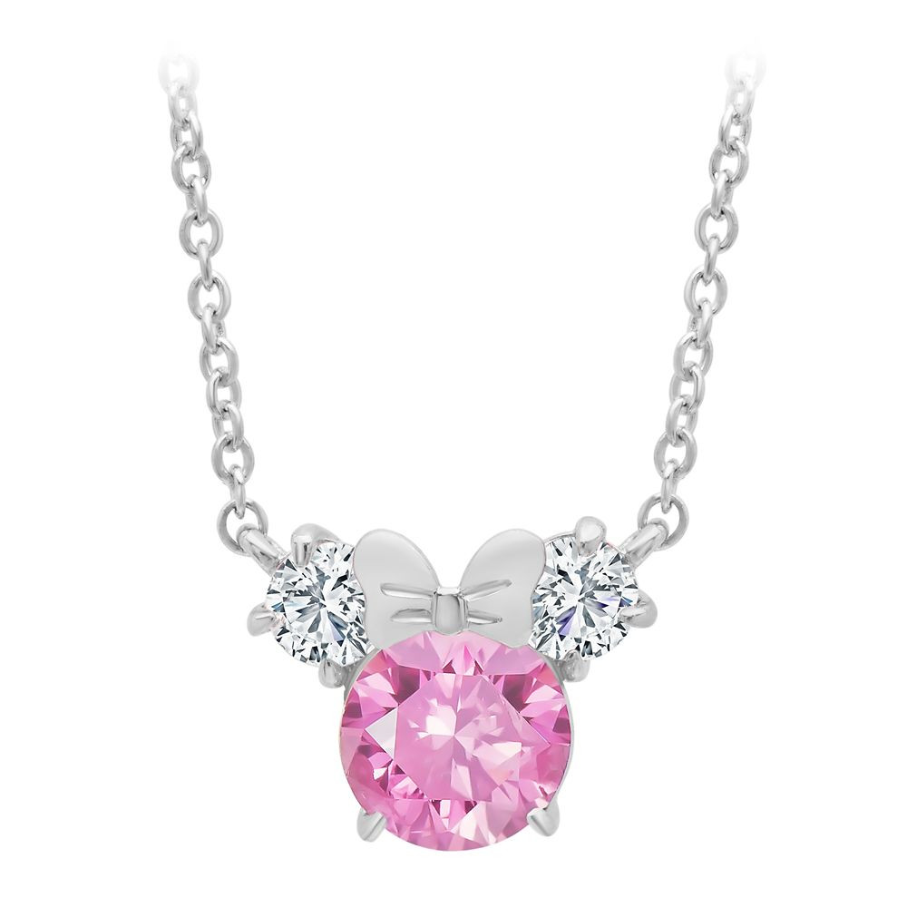 Minnie Mouse Necklace for Kids by CRISLU – Pink | Disney Store