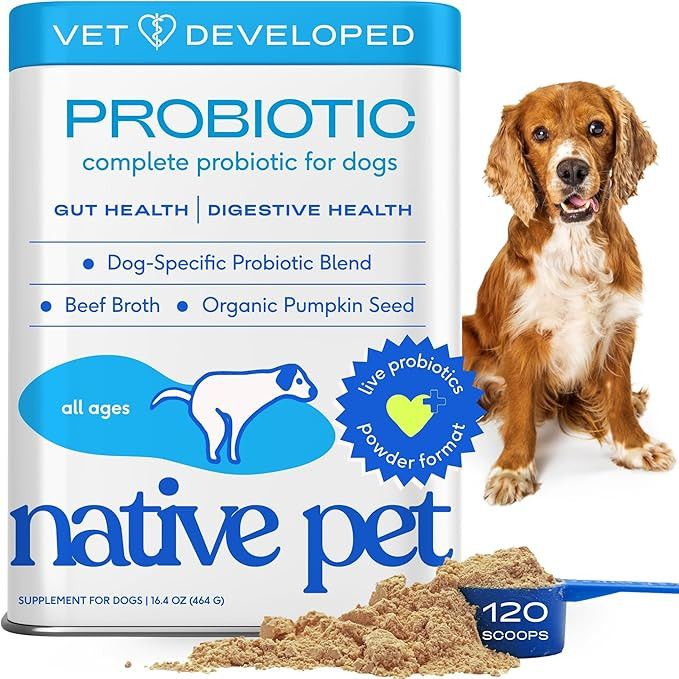 Native Pet Probiotics for Dogs - Dog Probiotics Powder for Digestive Health, Gut Support, & Immun... | Amazon (US)