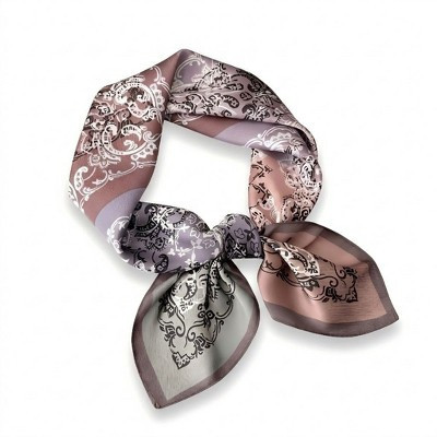 Anna-Kaci Women's Paisley Print Satin Square Scarf 27.5 x 27.5 Inches, Pink | Target