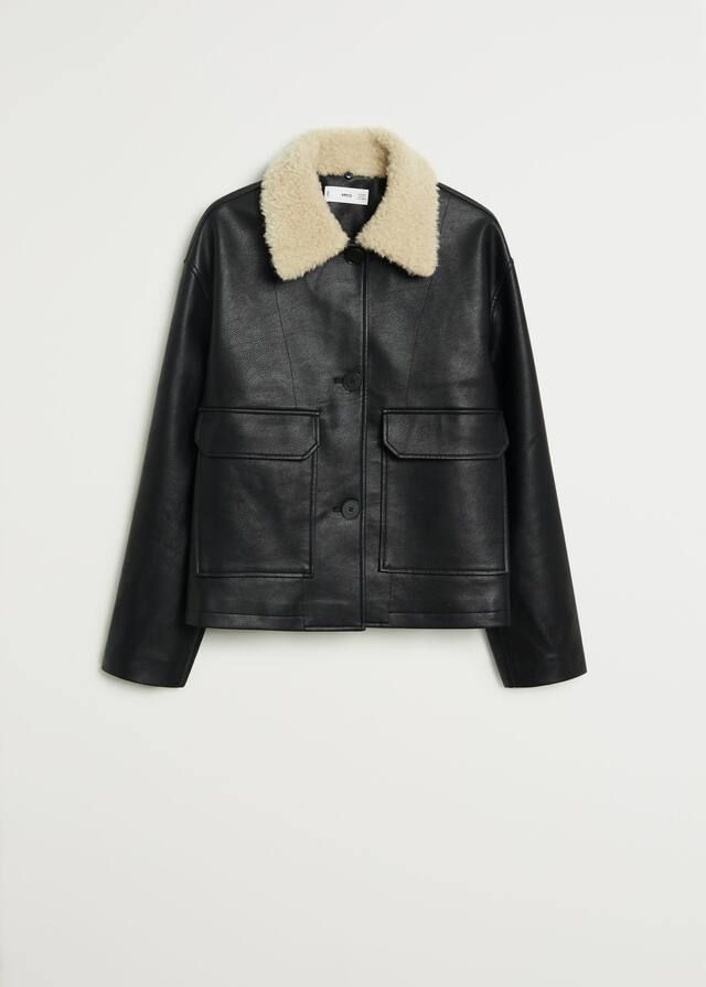 Faux-leather biker jacket | MANGO (UK)