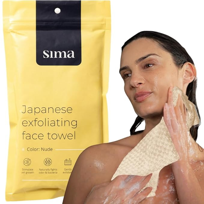 Exfoliating Washcloth Face & Body Scrub Towel - Japanese Exfoliating Towel with Hexagon Fibers, B... | Amazon (US)
