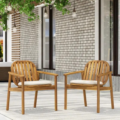 Dining Chair With Cushion, Set Of 2 | Wayfair North America