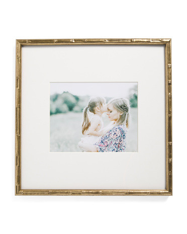 16x16 Matted To 8x10 Metallic Bamboo Look Wall Portrait Frame | Marshalls