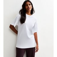 Women's White Premium Heavyweight Cotton Oversized T-Shirt New Look | New Look (UK)