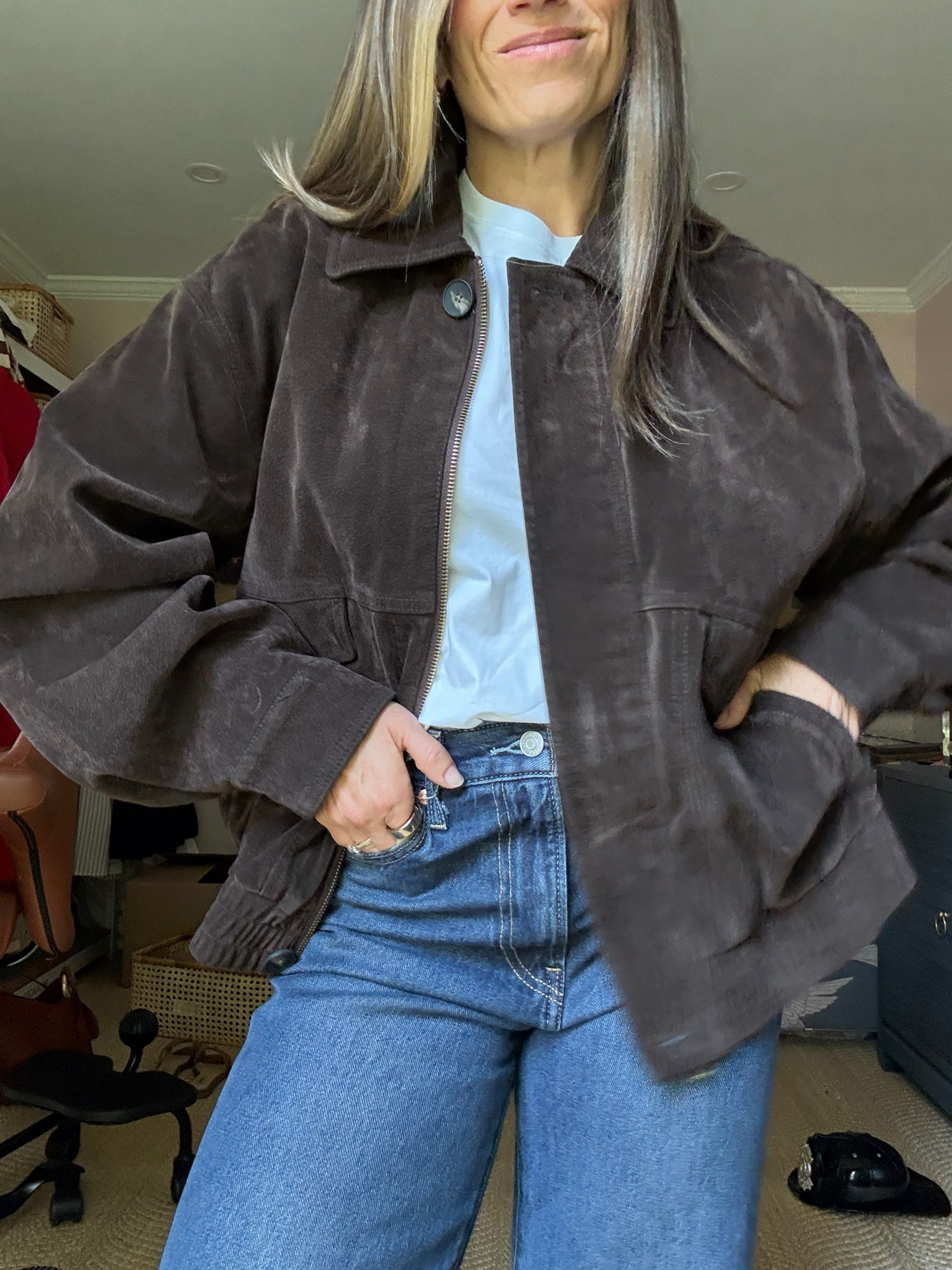 Love this jacket for fall. I’m wearing a size small.

#LTKmomlife #LTKPetite #LTKSeasonal