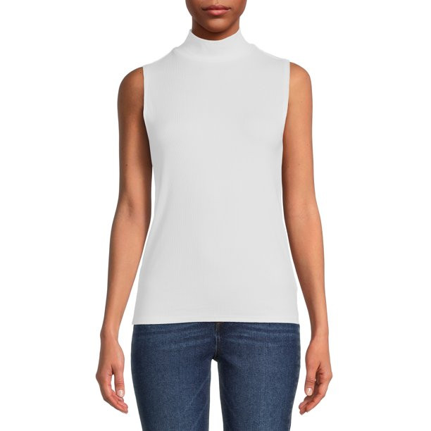 No Boundaries Juniors Sleeveless Mock Neck Top | Walmart (US)