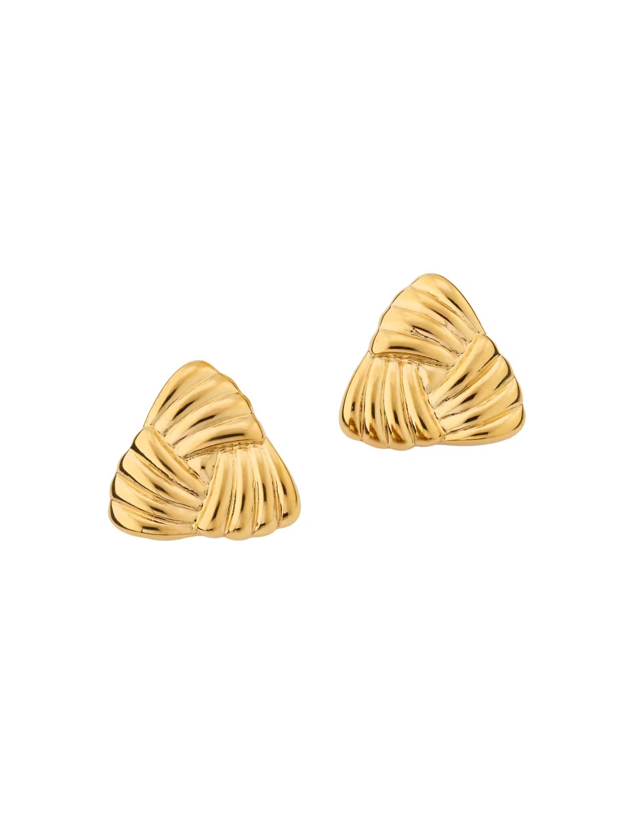 Tri 18K-Gold-Plated Drop Earrings | Saks Fifth Avenue