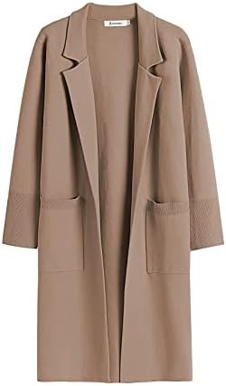 ANRABESS Cardigan for Women Oversized Open Front Long Sleeve Lapel Sweater Blazer Coat Fall Outwe... | Amazon (US)