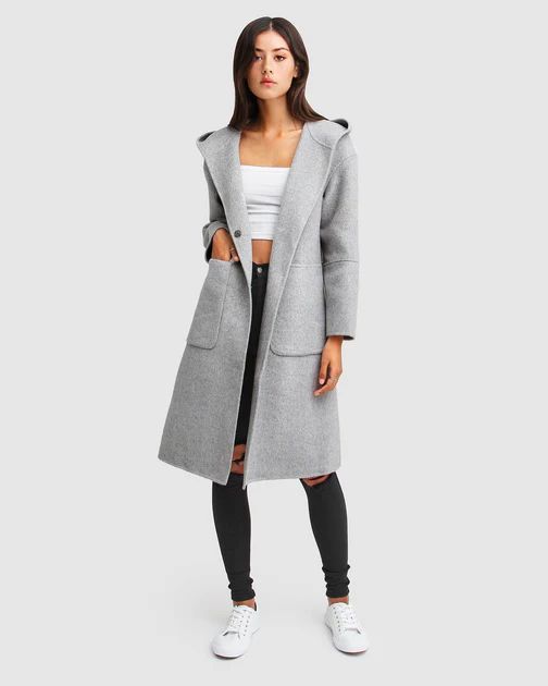 Walk This Way Wool Blend Oversized Coat - Grey | Shop Premium Outlets
