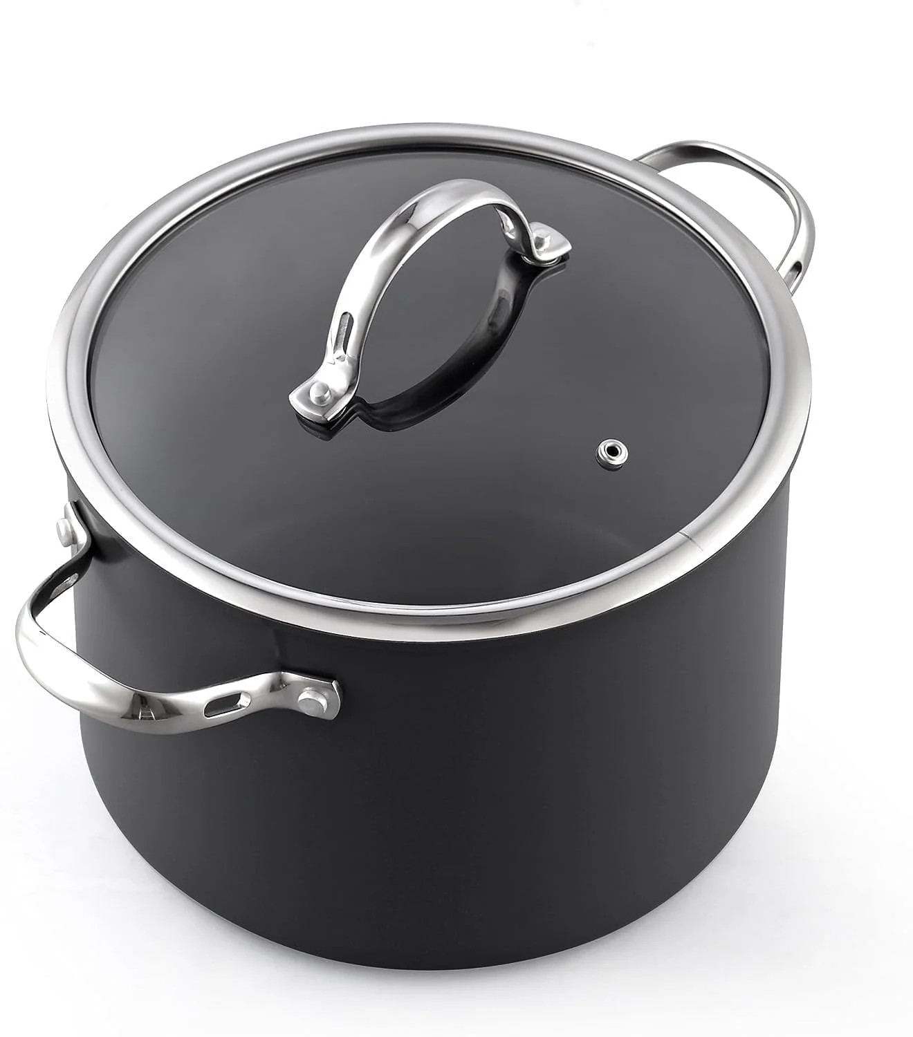 Cooks Standard Hard Anodized Non-Stick Stock Pot with Glass Lid, 8-Quart Classic Nonstick Cookwar... | Walmart (US)