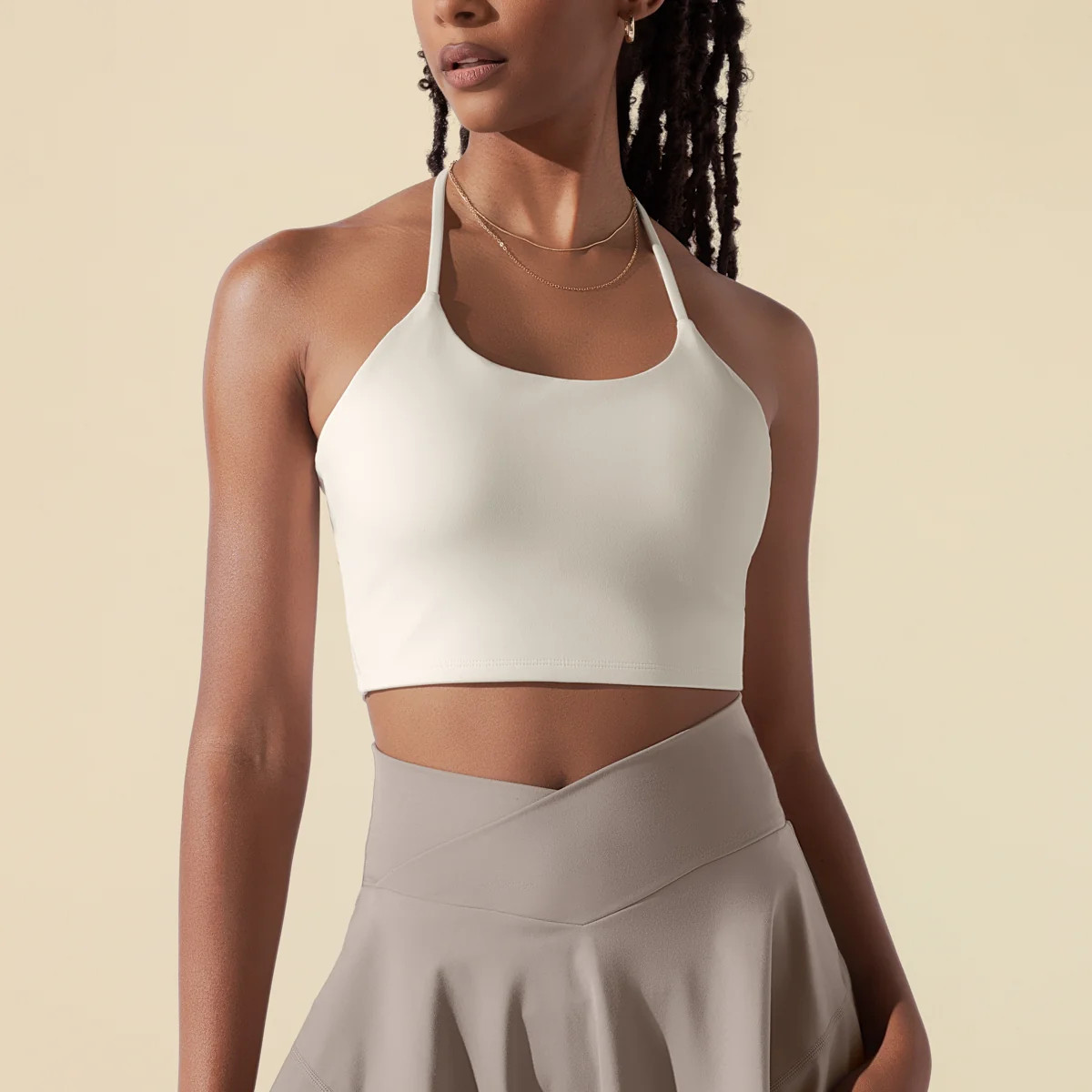 Flexy Crop Top - Cream | POPFLEX