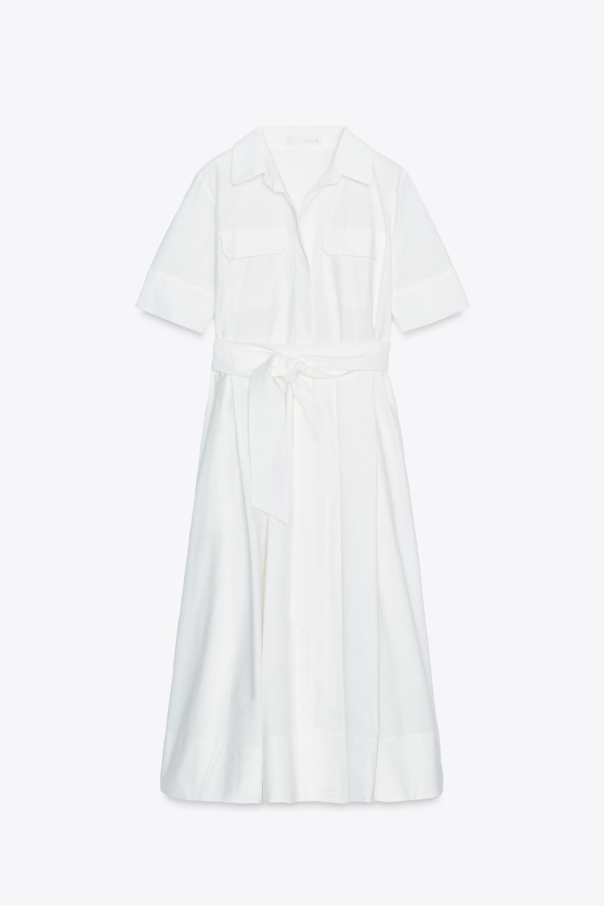 ZW COLLECTION POPLIN MIDI DRESS | Zara US