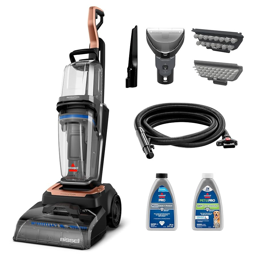 BISSELL Revolution HydroSteam Carpet Cleaner, Upright Deep Cleaner, HydroSteam Technology, 4-inch... | Amazon (US)