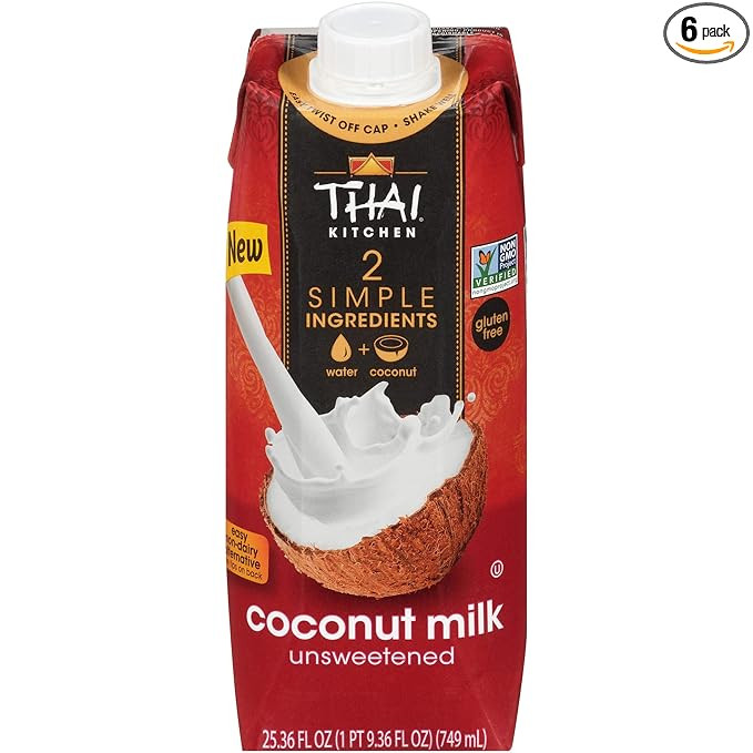 Thai Kitchen Unsweetened Coconut Milk, 25.36 fl oz (Pack of 6) | Amazon (US)