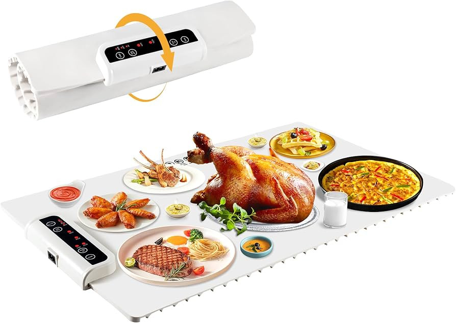 Electric Warming Tray - Portable Food Warmer with Time Moders Locking Function Adjustable Tempera... | Amazon (US)