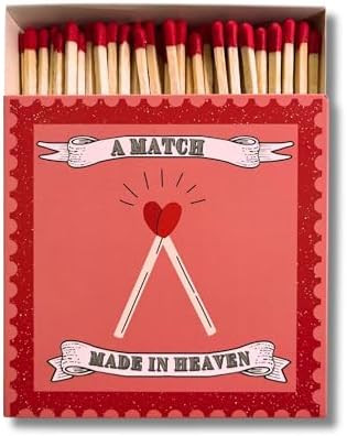 Curator Home Luxury Gift Long Safety Matches I Stylish Square Box of Matches (Match Made in Heave... | Amazon (US)