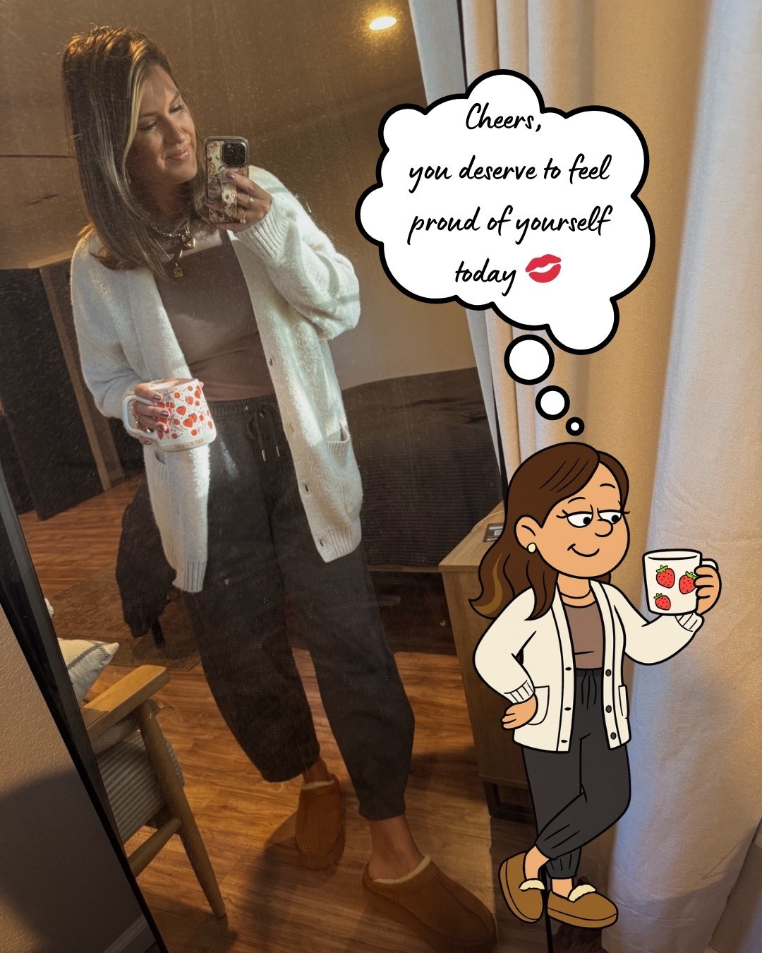 Cozy days are my fave days (especially during these cold months!)

This cardigan is so super soft! 
I sized up 1 here for a more oversized fit (but it fits oversized to begin with)

This color in the pants is no longer available but I did find some similar options for ya 💋

#LTKFindsUnder50 #LTKTall #LTKSeasonal