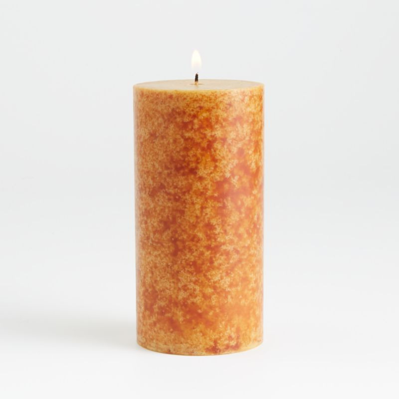 Pumpkin Color Candle 3X6 + Reviews | Crate & Barrel | Crate & Barrel