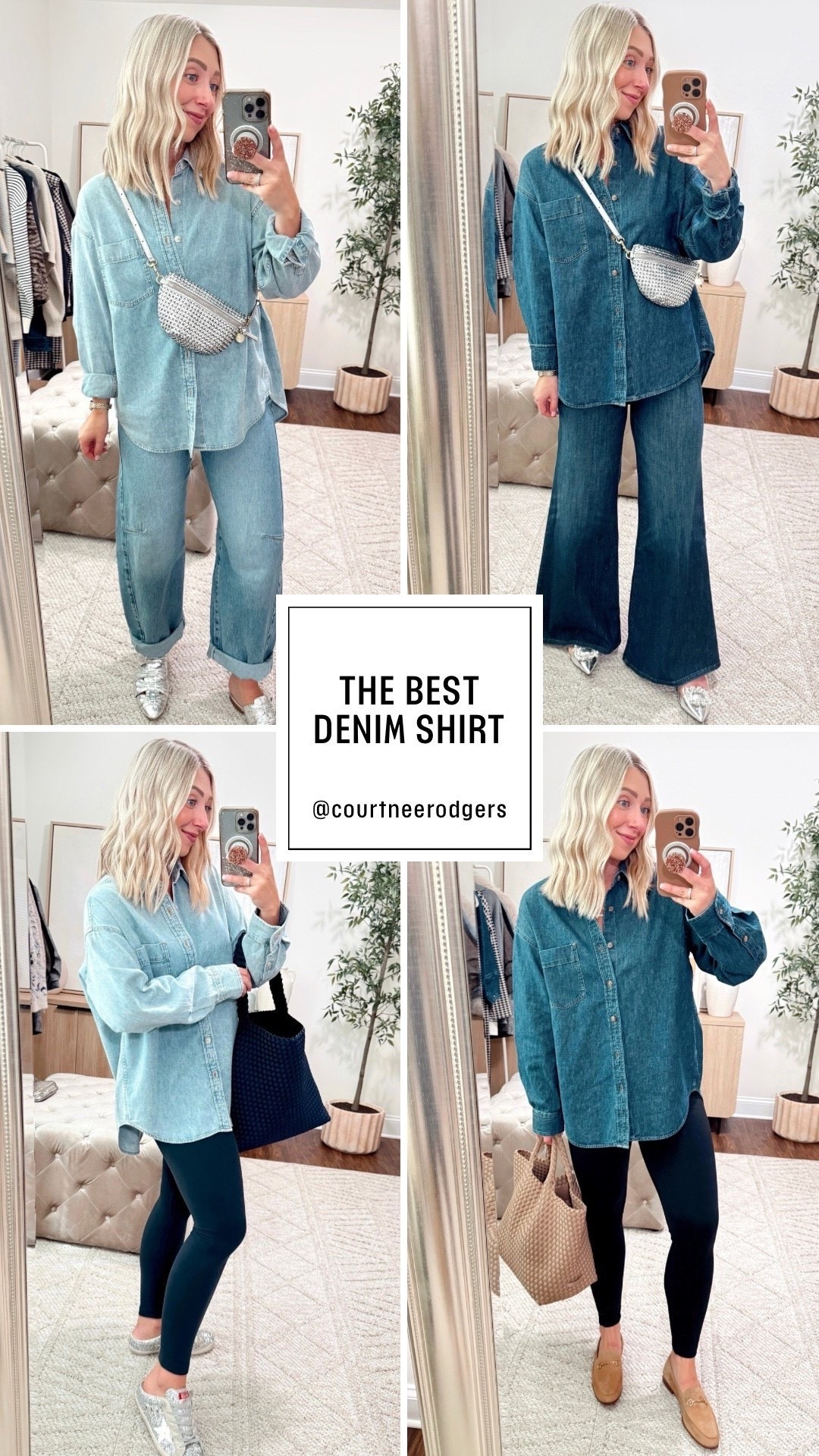 Finally grabbed my favorite denim top in the darker wash after living in the light wash! 😜 It’s truly that closet staple you don’t know how you ever lived without it once you have it! ➡️Dark Blue: 
Bleu In The Dark // Light Blue: 
 7 Yrs Pctr Ths Bleu // Shop it via the 🔗 in my bio! 🩷


Denim on denim, Aritzia, frame denim, Clare V, winter outfits, Sam Edelman, petite outfits, winter outfits, casual outfits 

#LTKHoliday #LTKFindsUnder100 #LTKPetite