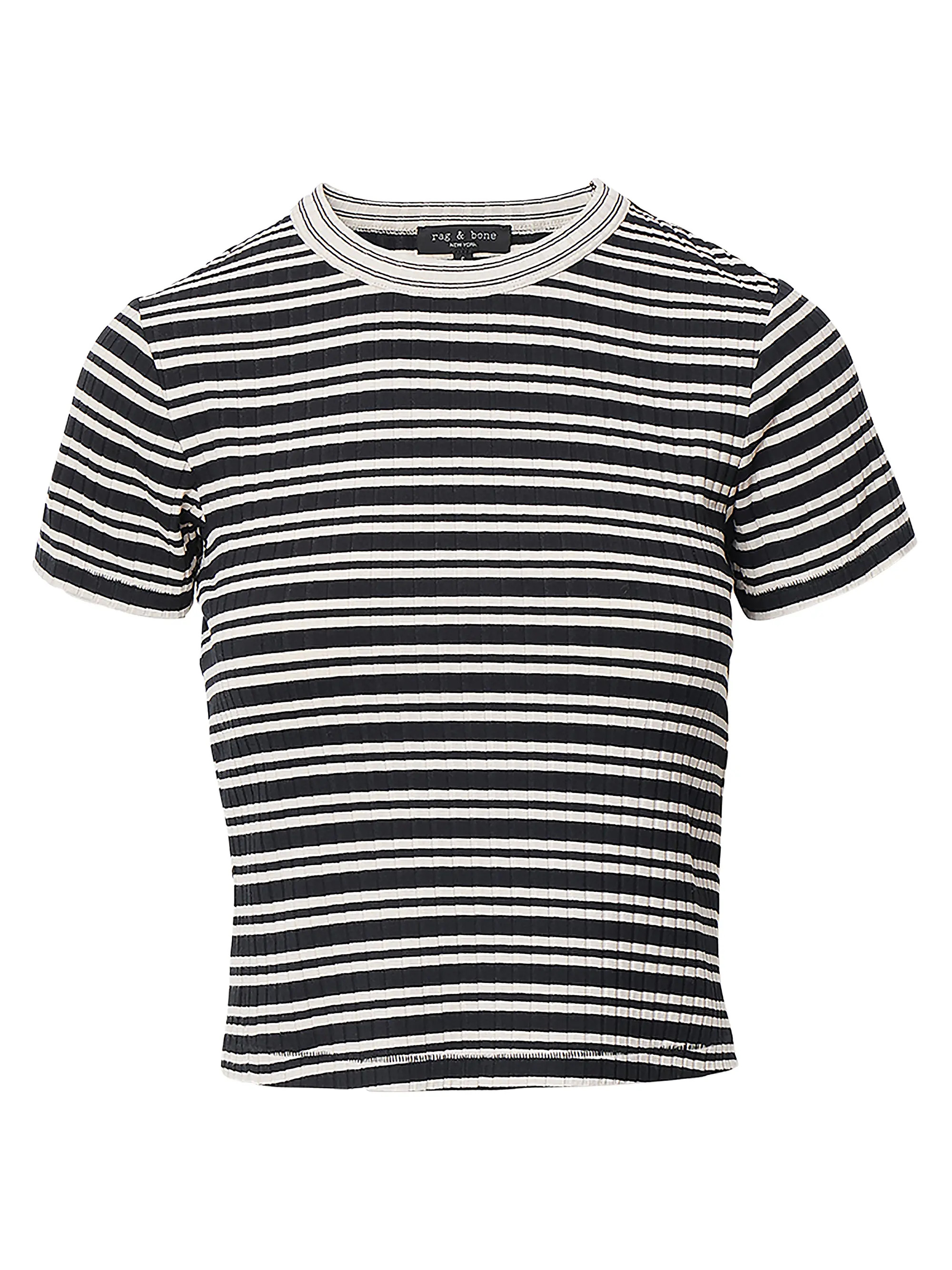 rag & bone Luca Stripe Contrast T-Shirt | Saks Fifth Avenue | Saks Fifth Avenue