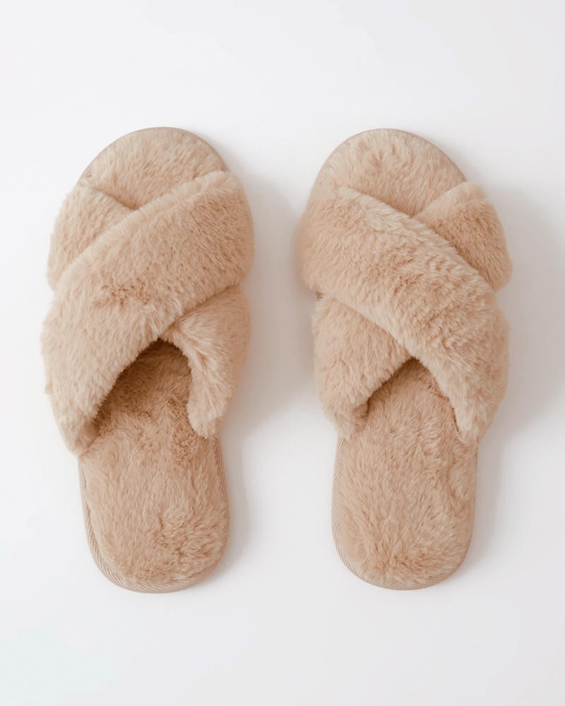 Faux Fur Slipper | Abercrombie & Fitch US & UK