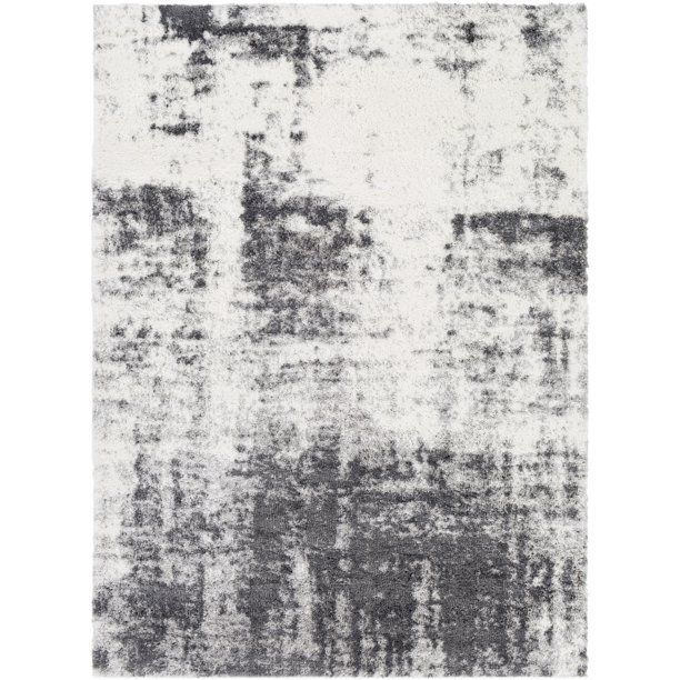 Art of Knot Saul Light Gray 5'3" x 7'3" Modern Distressed Rectangle Area Rug | Walmart (US)