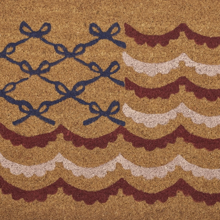 Bow Flag Coir Outdoor Doormat, Red/White/Blue, 30" x 18", by My Texas House | Walmart (US)