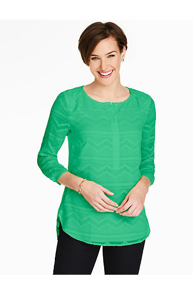 Textured Chevron Popover | Talbots