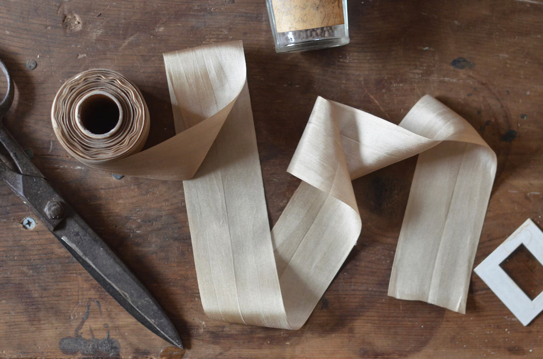 taupe 2" wide silk ribbon | Etsy (US)