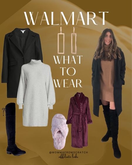 Walmart Fall & winter outfit ideas for holiday parties and more! @walmartfashion has great winter staples that are warm and stylish. I love this long coat, sweater dress and booties. Thanksgiving outfit, Plus they’d make a great holiday gift! #walmartparter #walmartfashion #walmart #liketkit

#LTKHoliday #LTKfindsunder50 #LTKstyletip
