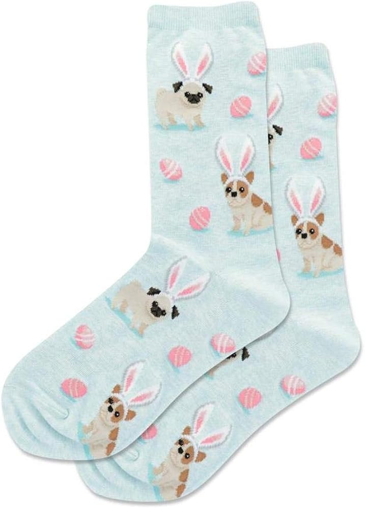 Hotsox Women's Easter Dogs Crew Socks 1 Pair Women's 9-11 | Amazon (US)