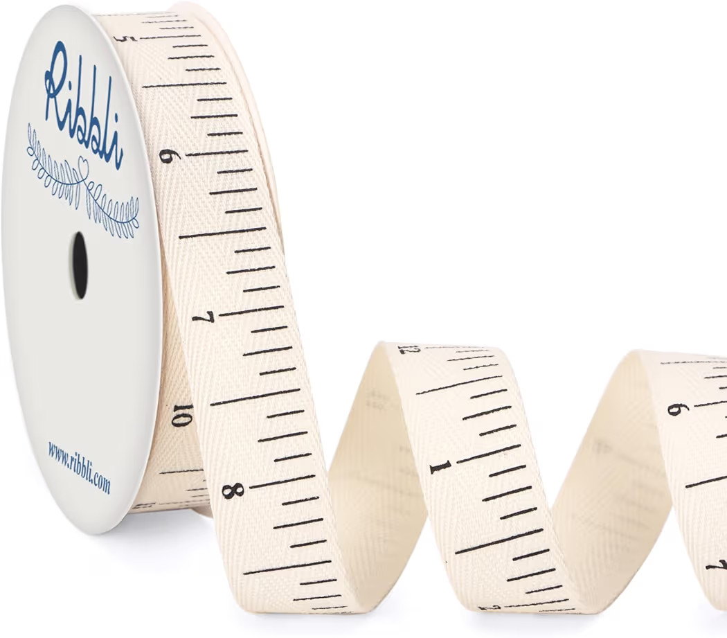 Ribbli Ruler Ribbon Natural Twill Tape Cotton Ribbon Use for Gift Wrapping Back to School Day Tea... | Amazon (US)