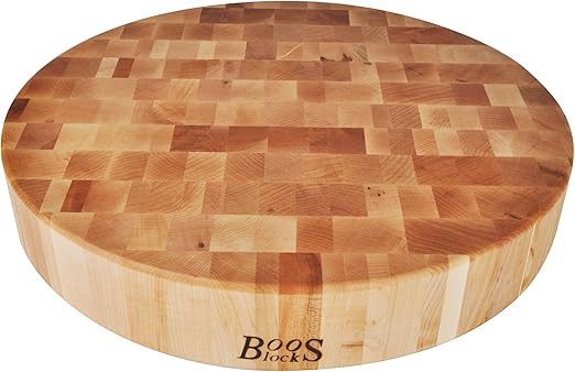 John Boos Block CCB183-R Classic Collection Maple Wood End Grain Round Chopping Block, 18 Inches ... | Amazon (US)