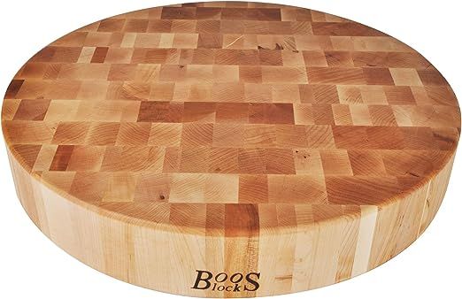 John Boos Block CCB183-R Classic Collection Maple Wood End Grain Round Chopping Block, 18 Inches ... | Amazon (US)